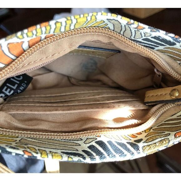 RELIC - Tropical-Patterned Canvas w/Faux Leather Trim Crossbody GREAT CONDITION! - Picture 4 of 16